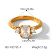 Wholesale Women's Geometric Stainless Steel Electroplated Ring Jewelry Accessories