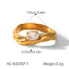 Wholesale Women's Geometric Stainless Steel Electroplated Ring Jewelry Accessories