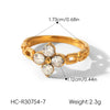 Wholesale Women's Geometric Stainless Steel Electroplated Ring Jewelry Accessories