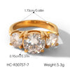 Wholesale Women's Geometric Stainless Steel Electroplated Ring Jewelry Accessories