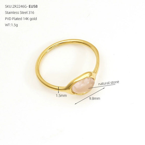 Wholesale Women's Geometric Stainless Steel Electroplated Ring Jewelry