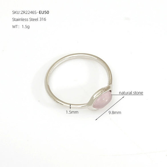 Wholesale Women's Geometric Stainless Steel Electroplated Ring Jewelry