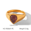 Wholesale Women's Geometric Stainless Steel Electroplated Ring Retro Jewelry