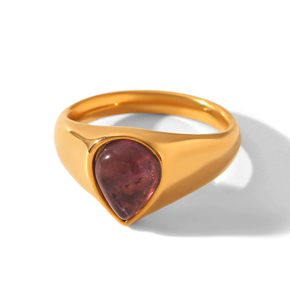 Wholesale Women's Geometric Stainless Steel Electroplated Ring Retro Jewelry