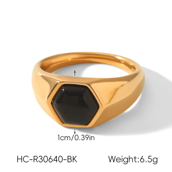 Wholesale Women's Geometric Stainless Steel Electroplated Ring Retro Jewelry