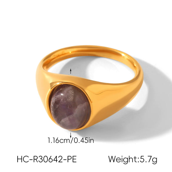 Wholesale Women's Geometric Stainless Steel Electroplated Ring Retro Jewelry