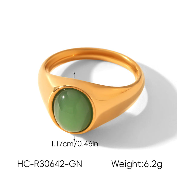 Wholesale Women's Geometric Stainless Steel Electroplated Ring Retro Jewelry