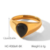 Wholesale Women's Geometric Stainless Steel Electroplated Ring Retro Jewelry