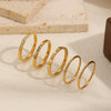 Wholesale Women's Geometric Stainless Steel Electroplated Ring