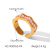 Wholesale Women's Geometric Stainless Steel Electroplated Rings Ins Style Accessories