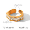 Wholesale Women's Geometric Stainless Steel Electroplated Rings Ins Style Accessories
