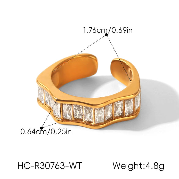 Wholesale Women's Geometric Stainless Steel Electroplated Rings Ins Style Accessories