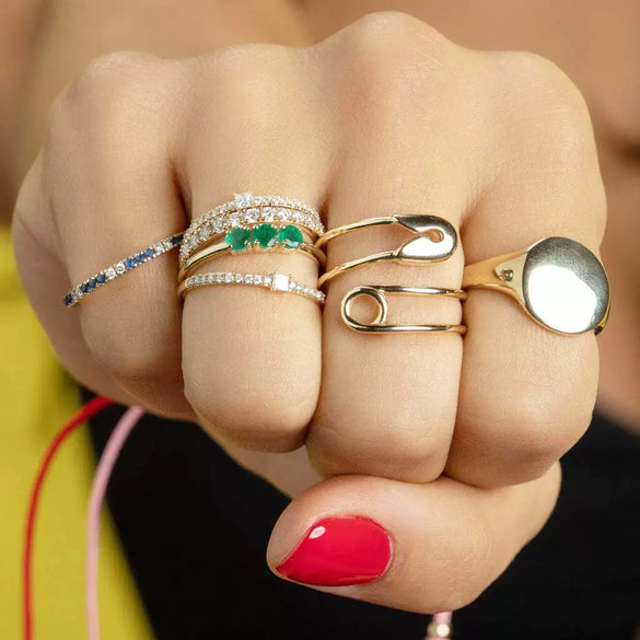 Wholesale Women's Geometric Stainless Steel Electroplated Rings Jewelry