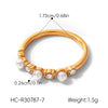 Wholesale Women's Geometric Stainless Steel Electroplated Rings Light Luxury Highend Jewelry Accessories
