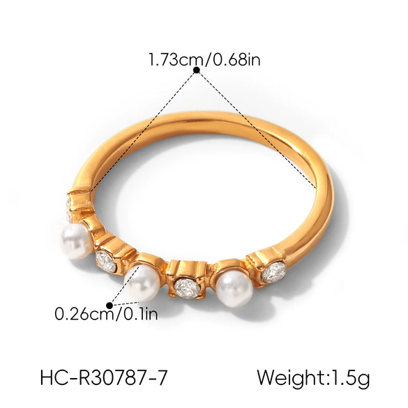 Wholesale Women's Geometric Stainless Steel Electroplated Rings Light Luxury Highend Jewelry Accessories