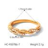 Wholesale Women's Geometric Stainless Steel Electroplated Rings Light Luxury Highend Jewelry Accessories