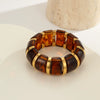 Wholesale Women's Geometric Stainless Steel Electroplated Smudged Irregular Retro Elastic Rope Bracelet Highend Jewelry