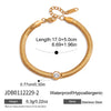 Wholesale Women's Geometric Stainless Steel Electroplated Snake Bone Chain Bracelet Jewelry
