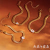 Wholesale Women's Geometric Stainless Steel Electroplated Snake Bone Chain Bracelet Jewelry