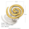 Wholesale Women's Geometric Stainless Steel Electroplated Spiral Interface Open Ring Light Luxury Hand Jewelry