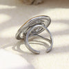 Wholesale Women's Geometric Stainless Steel Electroplated Spiral Interface Open Ring Light Luxury Hand Jewelry