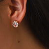 Wholesale Women's Geometric Stainless Steel Electroplated Stud Earrings