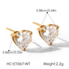 Wholesale Women's Geometric Stainless Steel Electroplated Stud Earrings