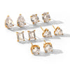 Wholesale Women's Geometric Stainless Steel Electroplated Stud Earrings