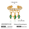 Wholesale Women's Geometric Stainless Steel Electroplated Tassel Ear Clips Earrings