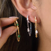 Wholesale Women's Geometric Stainless Steel Electroplated Tassel Ear Clips Earrings