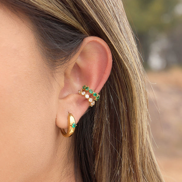 Wholesale Women's Geometric Stainless Steel Electroplated Tassel Ear Clips Earrings