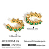 Wholesale Women's Geometric Stainless Steel Electroplated Tassel Ear Clips Earrings