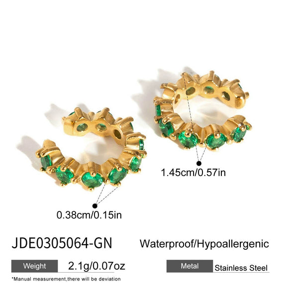 Wholesale Women's Geometric Stainless Steel Electroplated Tassel Ear Clips Earrings