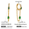 Wholesale Women's Geometric Stainless Steel Electroplated Tassel Ear Clips Earrings