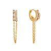 Wholesale Women's Geometric Stainless Steel Electroplated Tassel Earrings