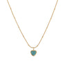 Wholesale Women's Geometric Stainless Steel Electroplated Water Drop Cat's Eye Stone Pendant Necklace