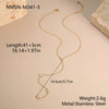 Wholesale Women's Geometric Stainless Steel Electroplated Yshaped Diamondencrusted Necklace With Starry Tassel