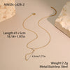 Wholesale Women's Geometric Stainless Steel Electroplated Yshaped Diamondencrusted Necklace With Starry Tassel