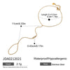 Wholesale Women's Geometric Stainless Steel Electroplated Zircon Anklet Jewelry In Ins Style