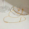 Wholesale Women's Geometric Stainless Steel Electroplated Zircon Anklet Jewelry In Ins Style