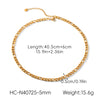 Wholesale Women's Geometric Stainless Steel Figaro Chain Necklace And Bracelet With Electroplating Light Luxury Style