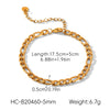 Wholesale Women's Geometric Stainless Steel Figaro Chain Necklace And Bracelet With Electroplating Light Luxury Style