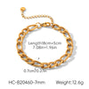 Wholesale Women's Geometric Stainless Steel Figaro Chain Necklace And Bracelet With Electroplating Light Luxury Style