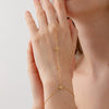 Wholesale Women's Geometric Stainless Steel Flower Ring Bracelet 18K Gold Plated Hand Jewelry