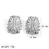 Wholesale Women's Geometric Stainless Steel Flowershaped Earrings With Pvd Furnace Vacuum Real Gold Plating