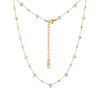 Wholesale Women's Geometric Stainless Steel Freshwater Pearl Electroplated Calendering Chain Bracelet And Necklace Jewelry