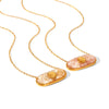 Wholesale Women's Geometric Stainless Steel Glued Shell Pendant Necklace With O Word Chain