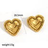 Wholesale Women's Geometric Stainless Steel Gold Electroplated Earrings Feminine And Fashionable