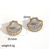 Wholesale Women's Geometric Stainless Steel Gold Electroplated Earrings Feminine And Fashionable