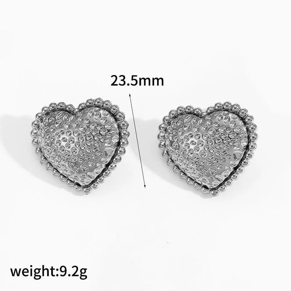 Wholesale Women's Geometric Stainless Steel Gold Electroplated Earrings Feminine And Fashionable